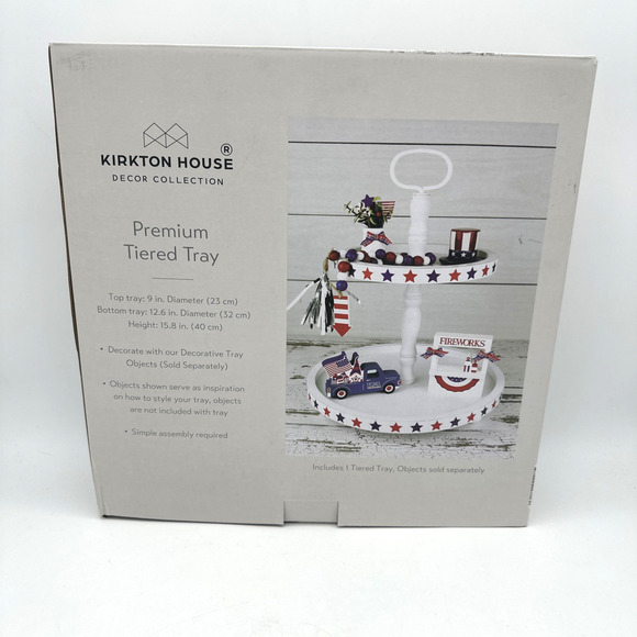 Kirkton House Fourth If July Star Tiered Tray New In Box Tray Only - Picture 1 of 3